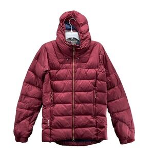 Rab Goose Down Puffer Jacket Women's Small Pertex High Neck Outdoor Winter Hike